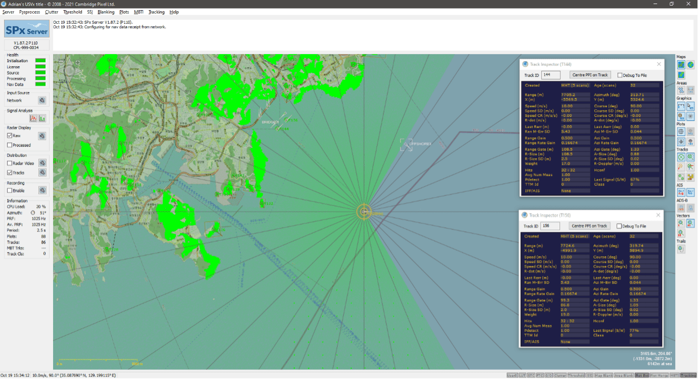 Radar Processing and target tracking software